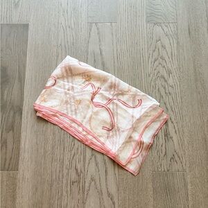 Pink & Cream Silk Scarf